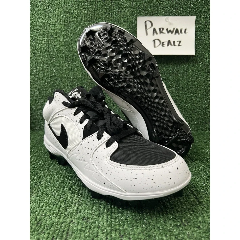 Nike Air Jordan Stadium 90 TD Football Cleats White Black Men's 13 HQ0210-100